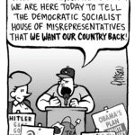 LUDWIG: Tea Party-ers, Tea Party-ettes! We are here to tell the Democratic Socialist House of Misrepresentatives, that WE WANT OUR COUNTRY BACK!
